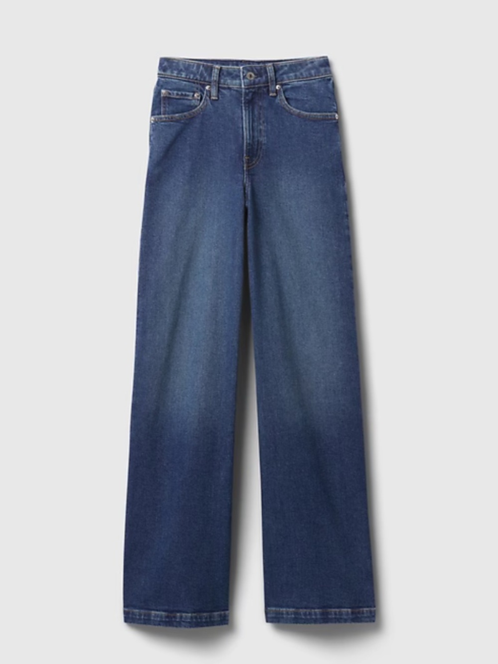 NWT Curvy High Rise Stride Wide-Leg Jeans Dark Indigo - Picture 6 of 9